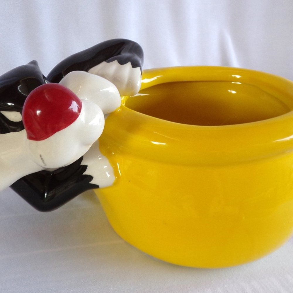 Warner Bros Sylvester And Tweety Bird Planter Bowl - Picture 4 of 7